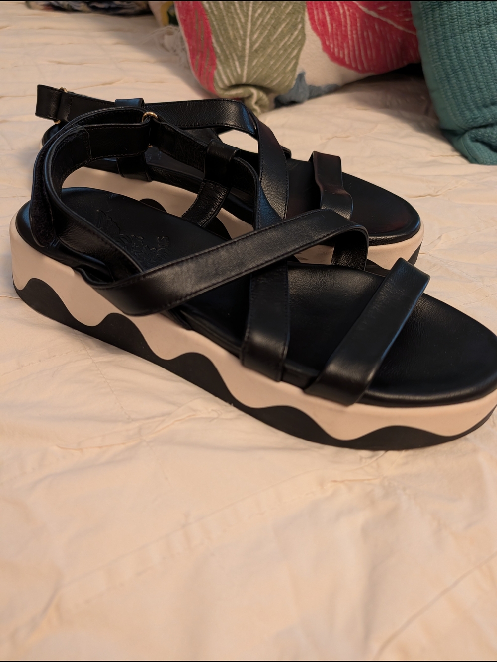 Ancient Greek Sandals Black Platform Slingback Sandal - Picture 8 of 8